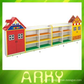 Kindergarten Furniture Melamine Particle Board Cartoon Design Storage Cabinets